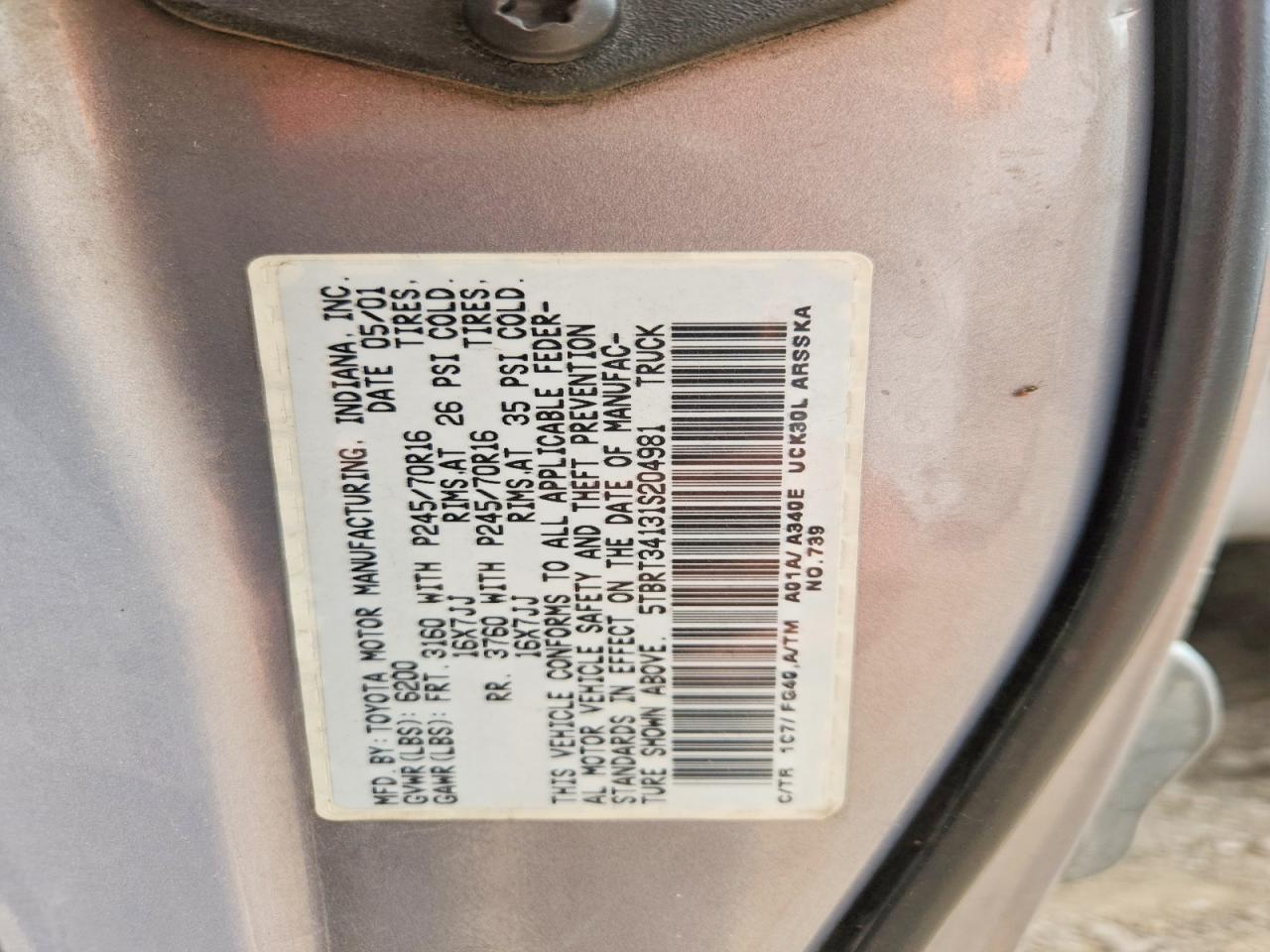 2001 Toyota Tundra SR5