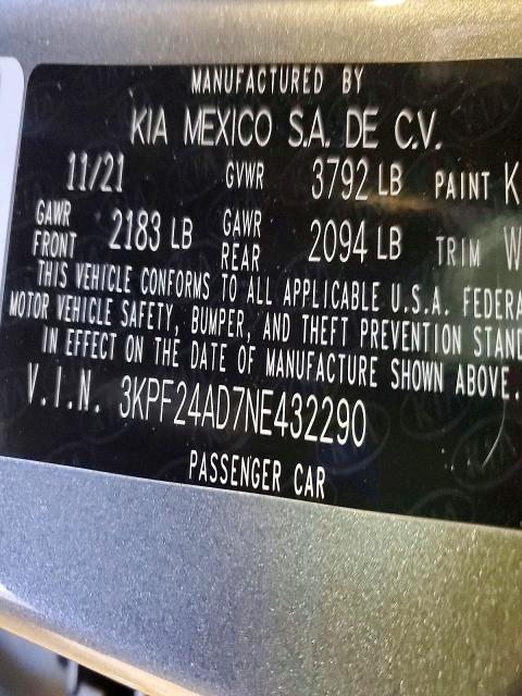 2022 KIA Forte fe
