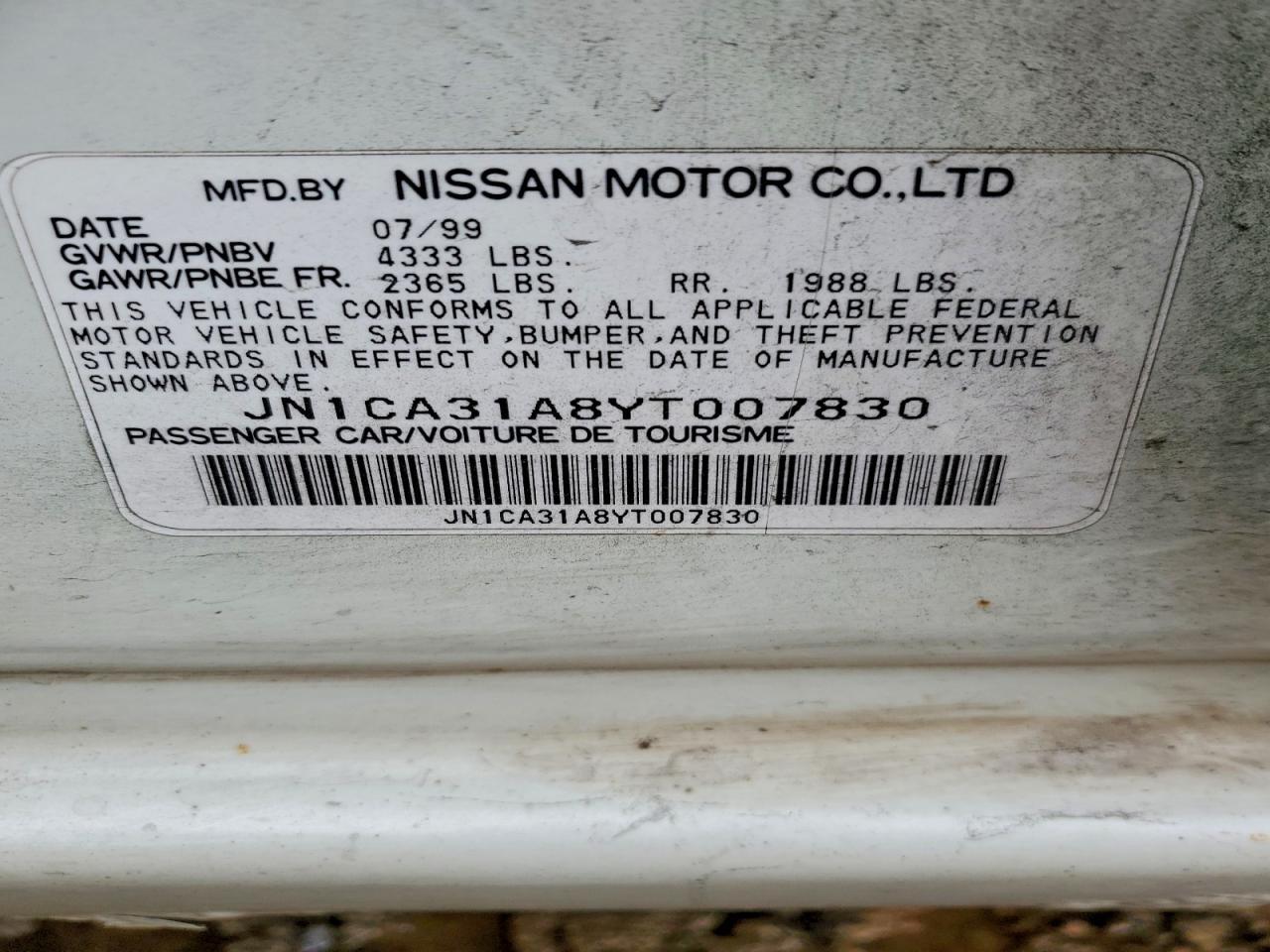 2000 Nissan Maxima gle