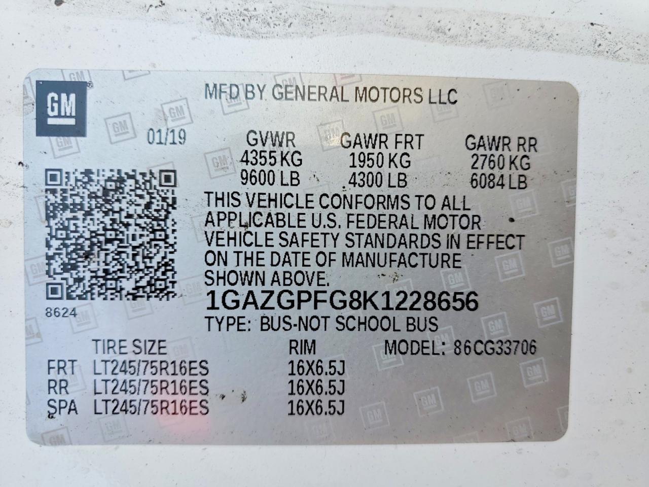 2019 Chevrolet Express G3500 LT