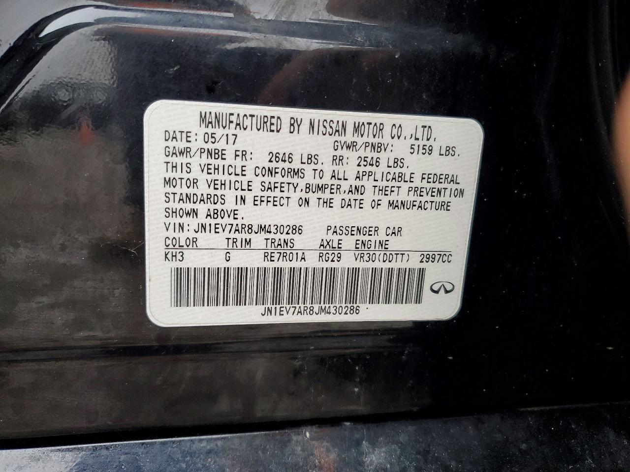 2018 Infinity Q50 3.0t Luxe