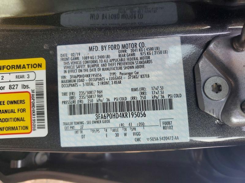 2019 Ford Fusion se