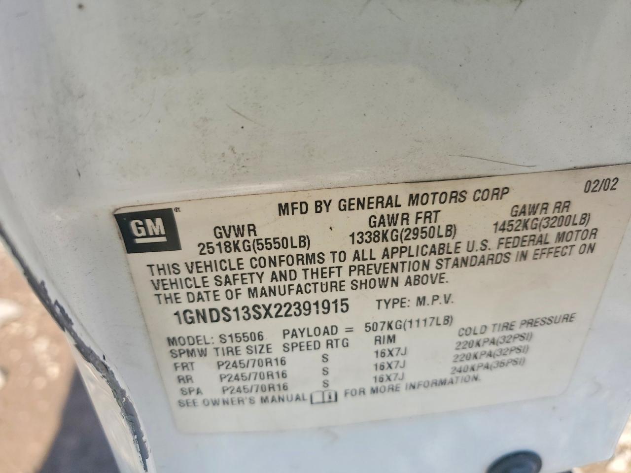 2002 Chevrolet Trailblazer