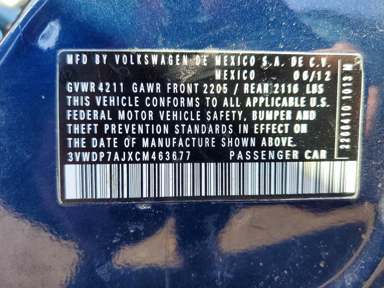 2012 Volkswagen Jetta se