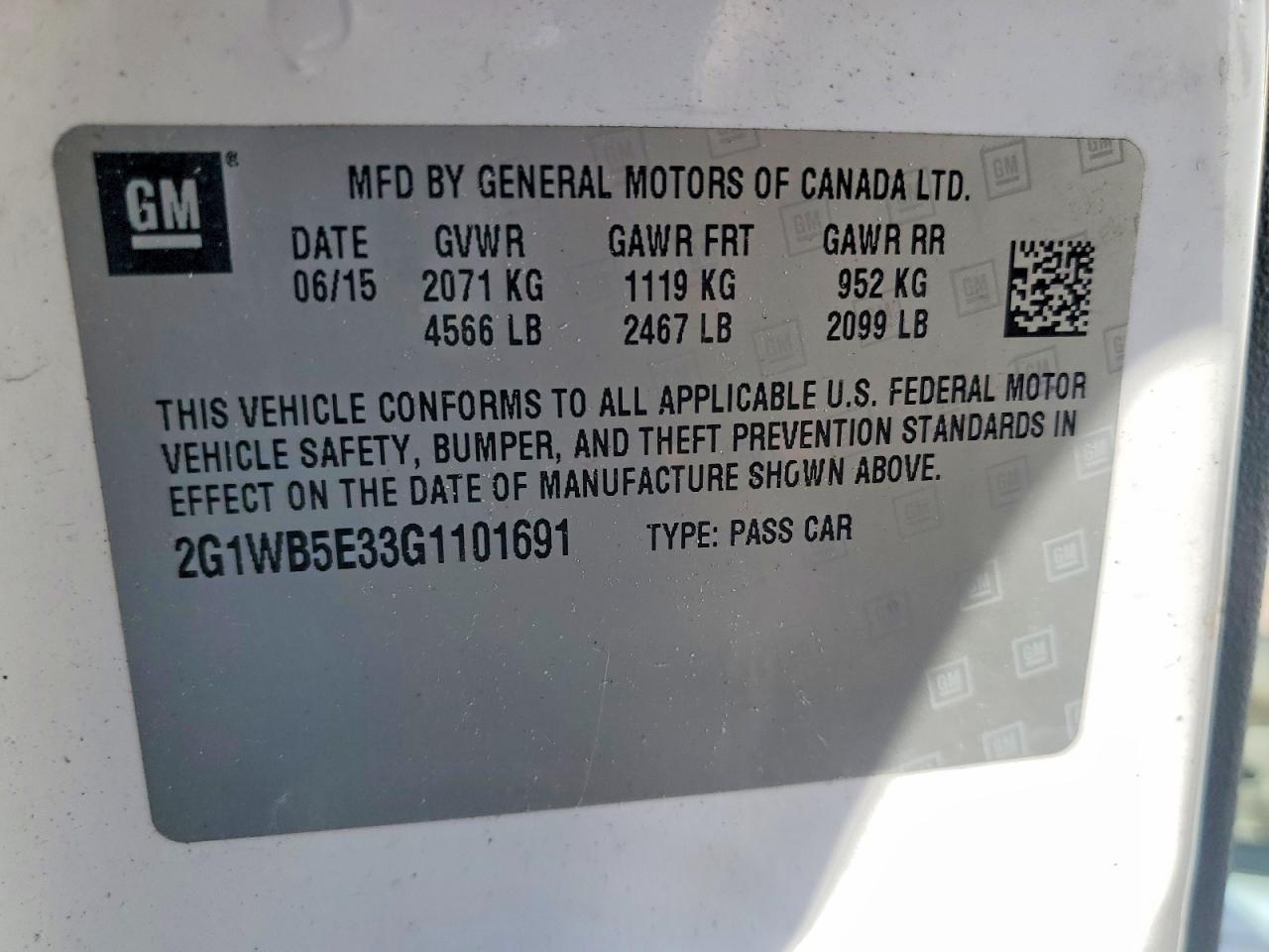 2016 Chevrolet Impala Limited lt
