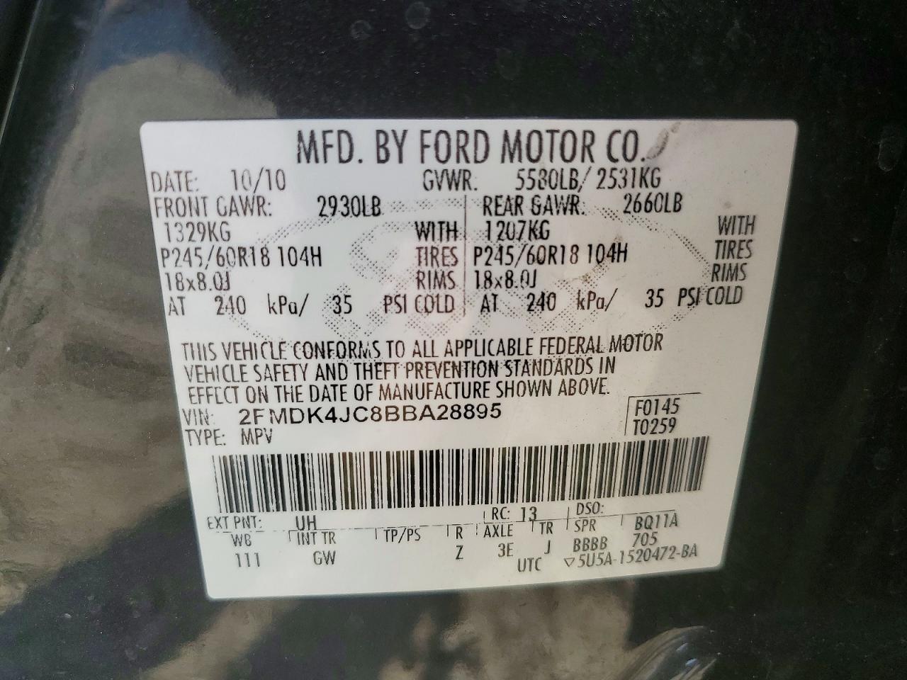 2011 Ford Edge sel