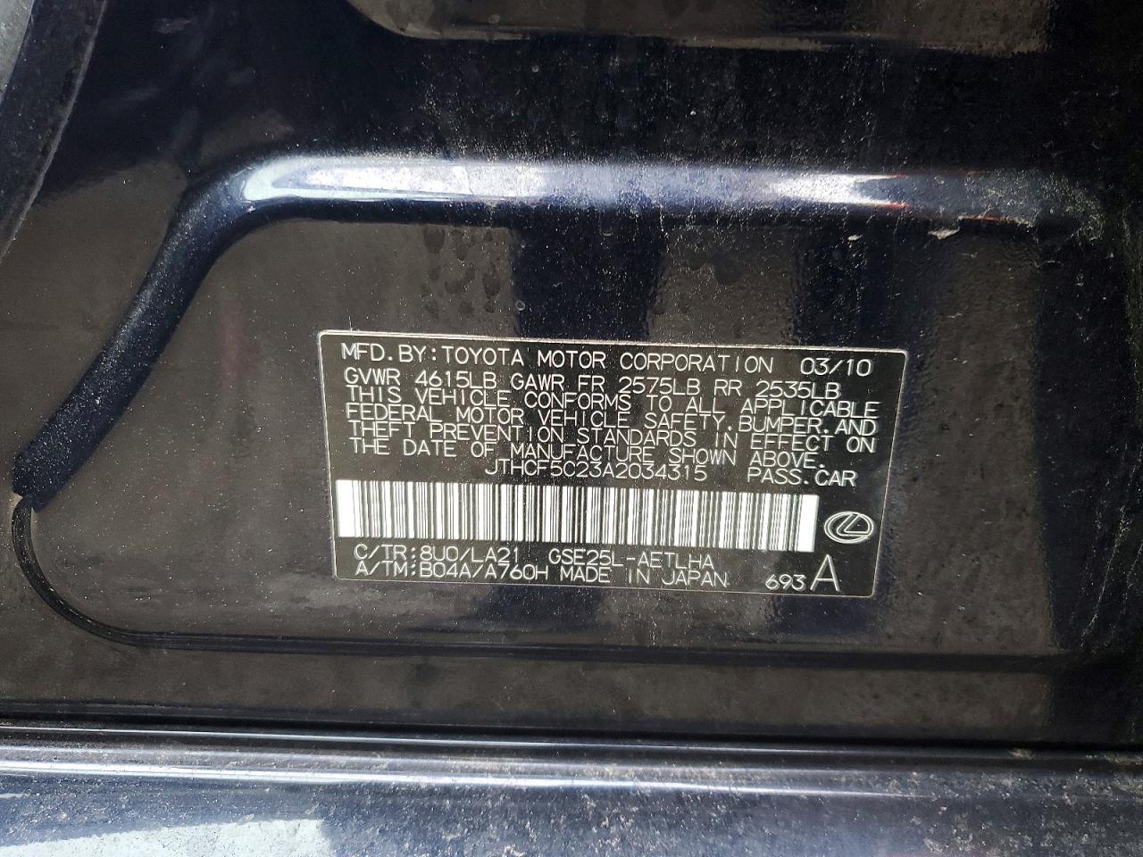 2010 Lexus Is 250