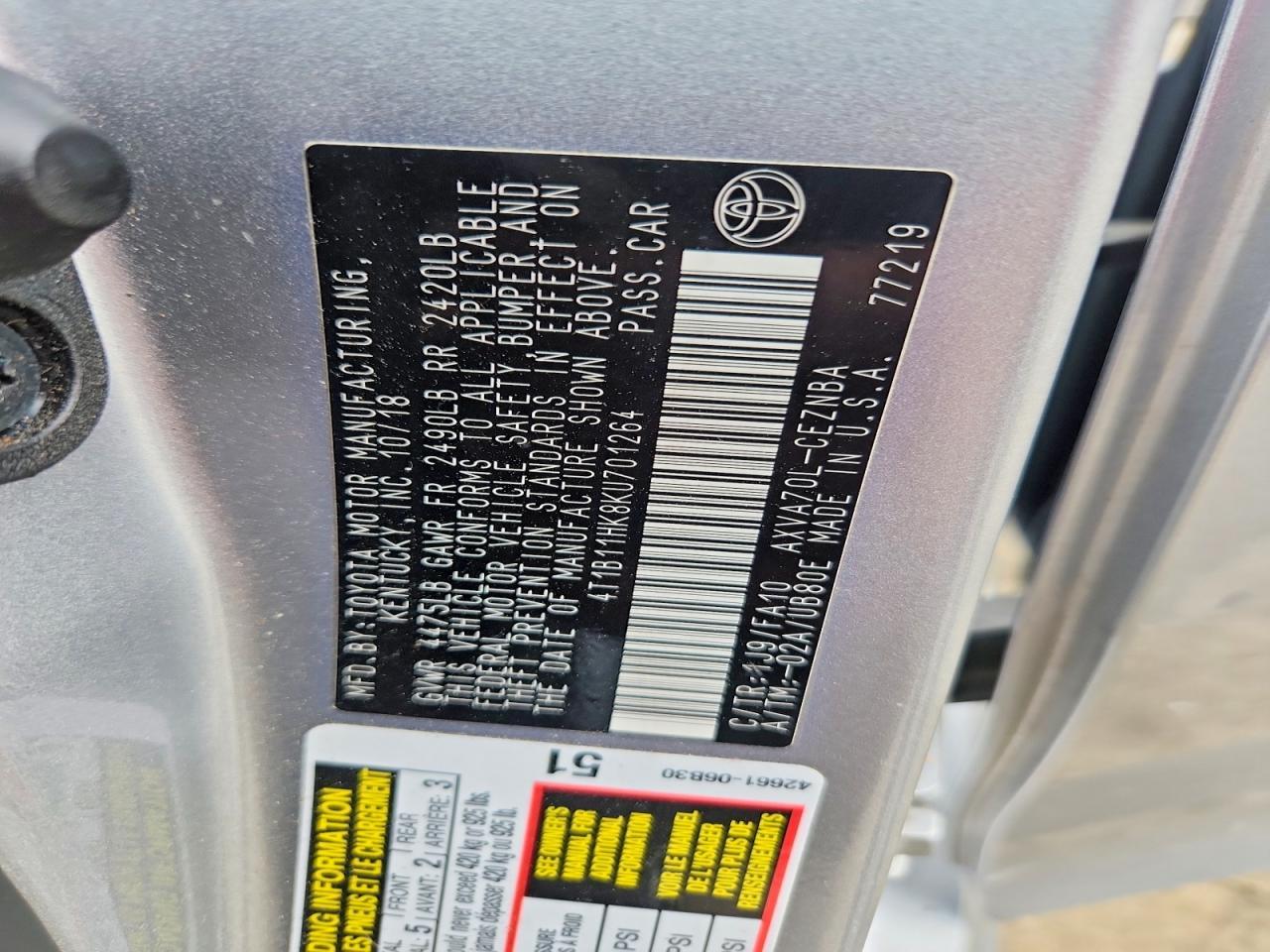 2019 Toyota Camry l