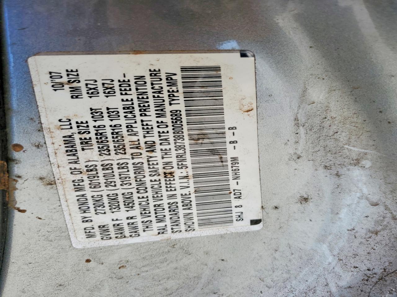2008 Honda Odyssey exl
