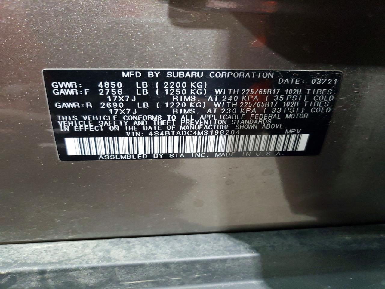 2021 Subaru Outback Premium