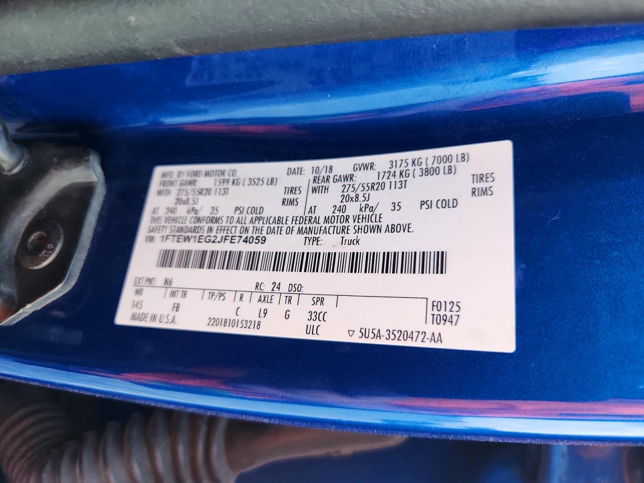2018 Ford F150 Supercrew