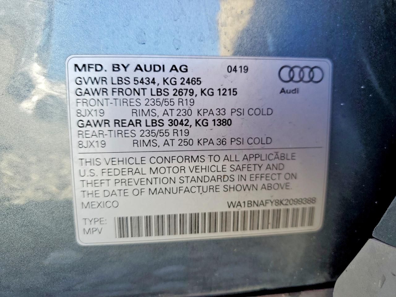 2019 Audi Q5 Premium Plus