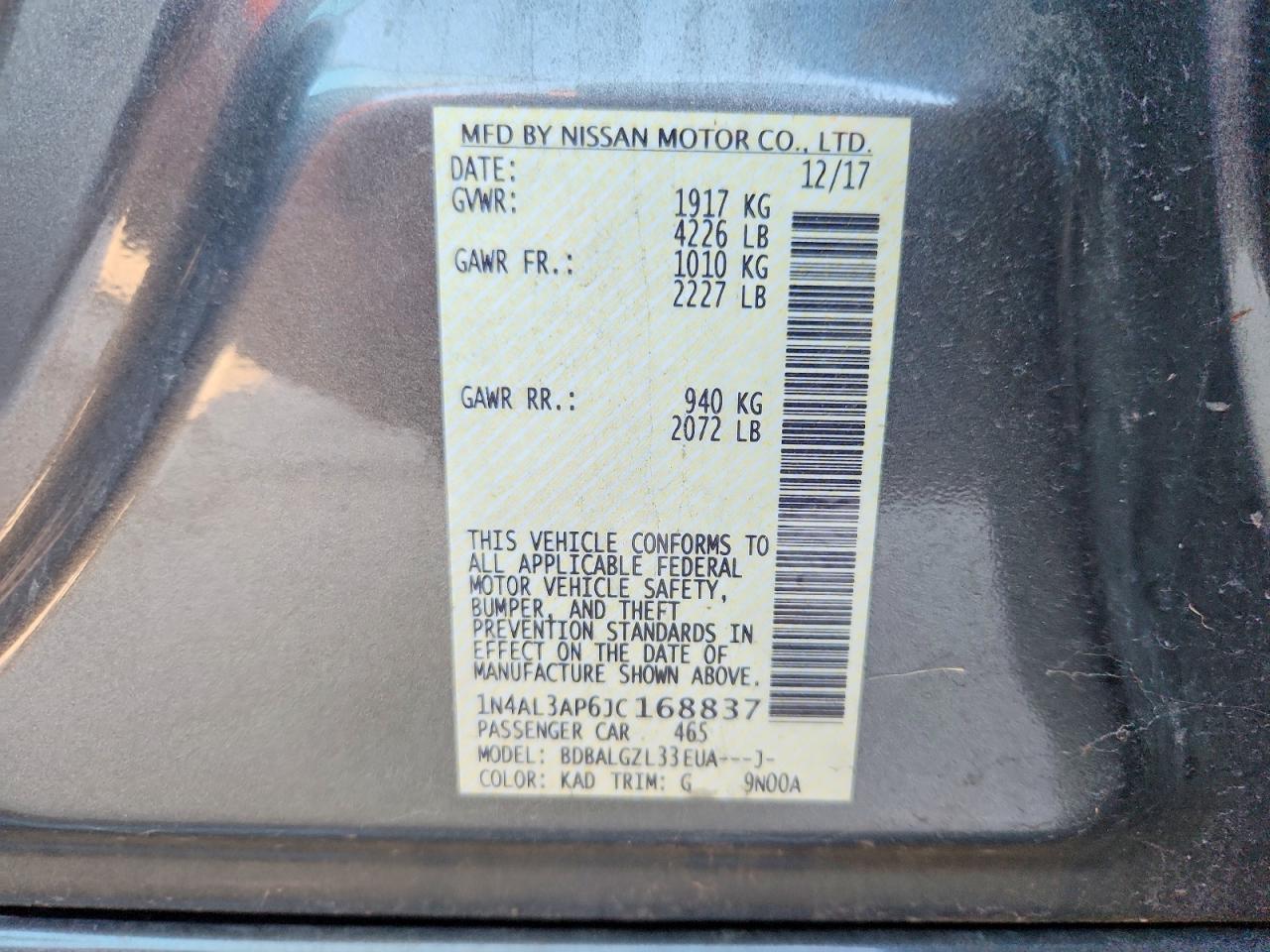 2018 Nissan Altima 2.5