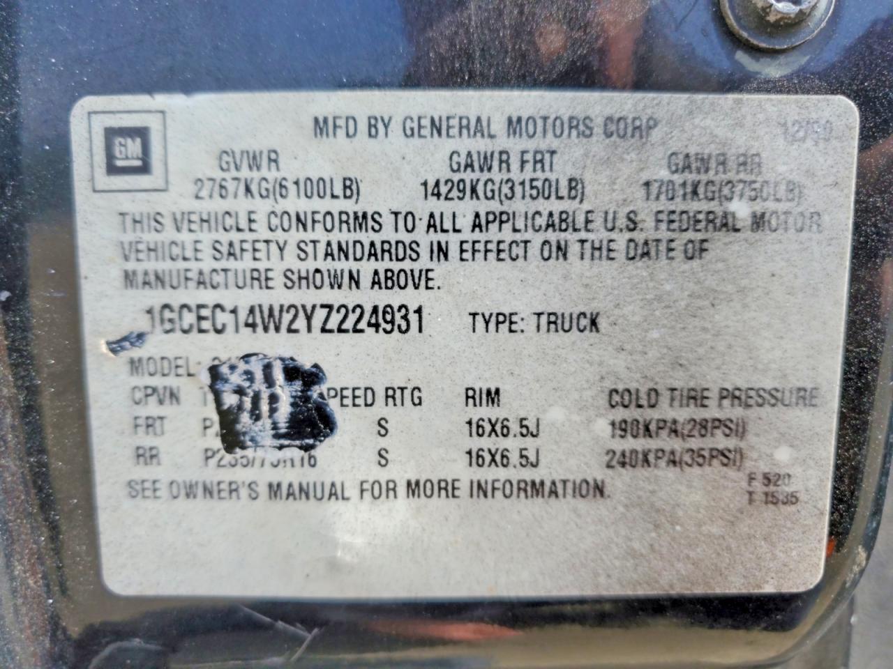 2000 Chevrolet Silverado C1500