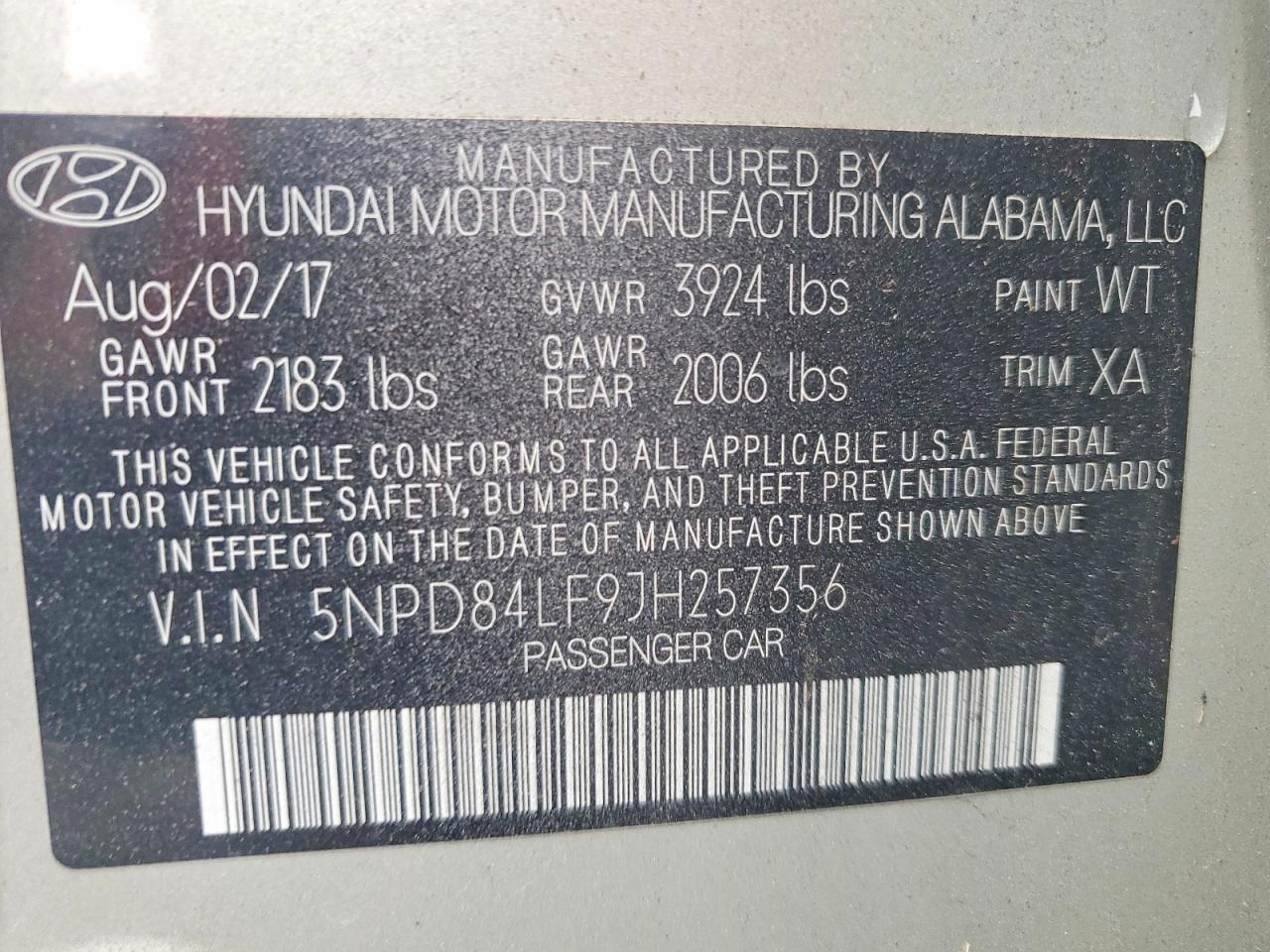 2018 Hyundai Elantra sel
