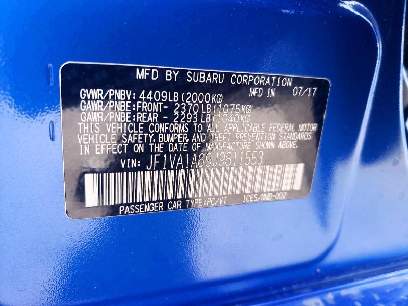 2018 Subaru WRX