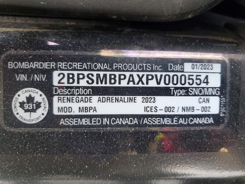 2023 Skidoo 2023 SKI-DOO Renegade Adrenaline