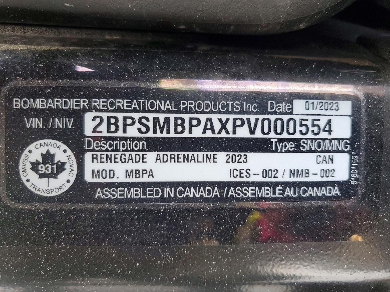 2023 Skidoo 2023 SKI-DOO Renegade Adrenaline