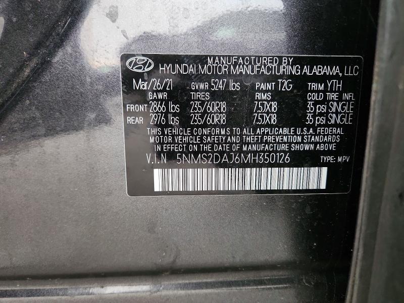 2021 Hyundai Santa fe sel