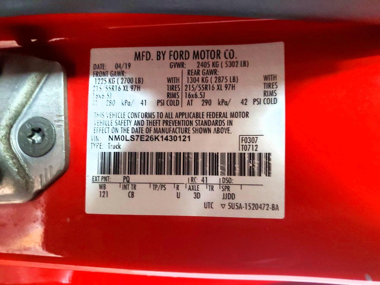 2019 Ford Transit Connect Delivery van