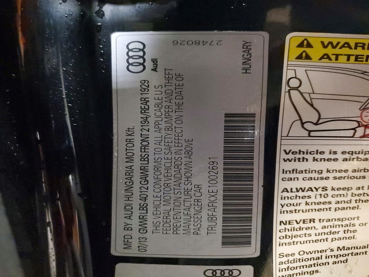 2014 Audi Tt Premium Plus