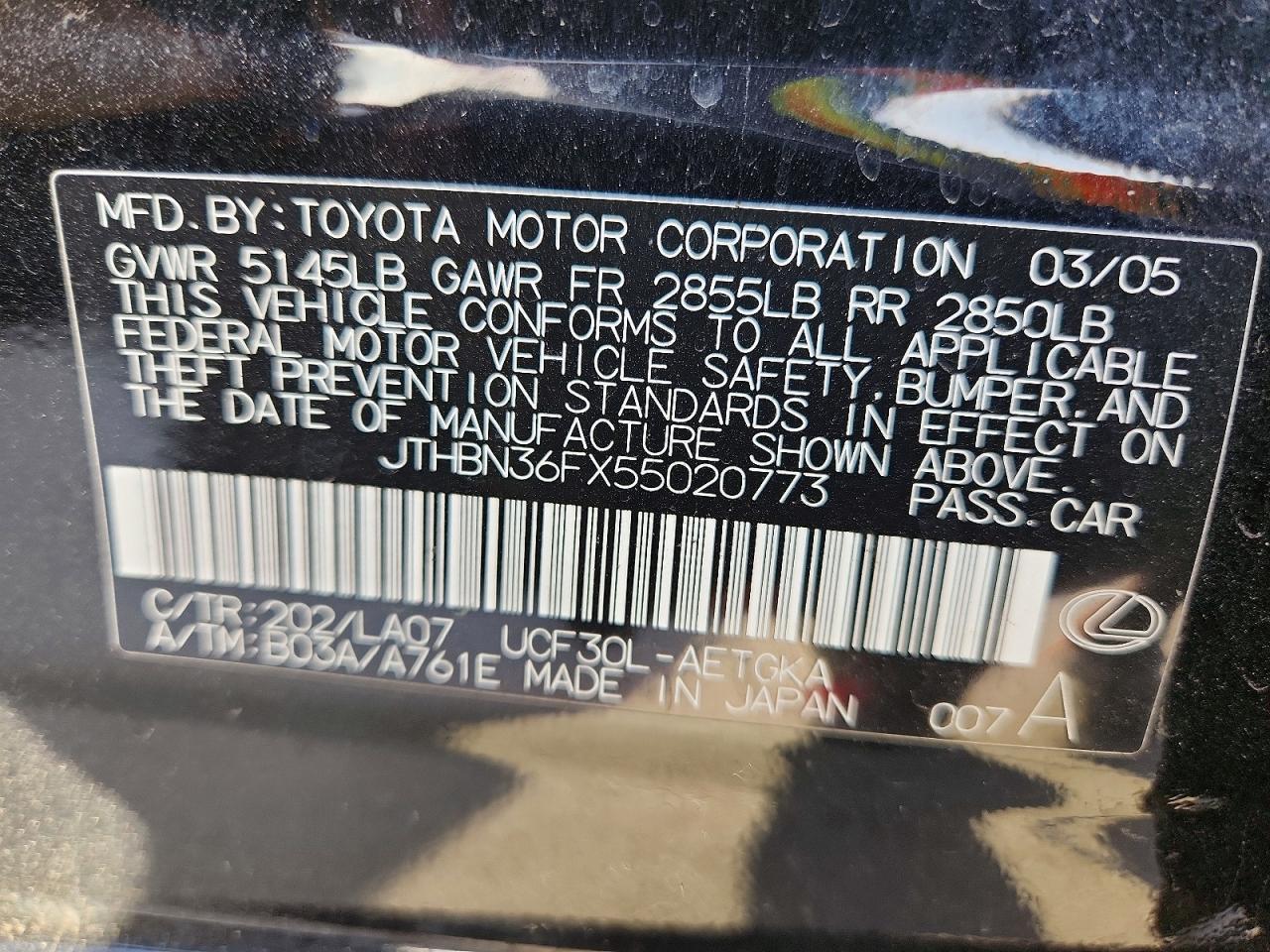 2005 Lexus Ls 430