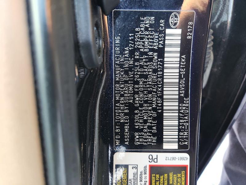 2012 Toyota Camry Base