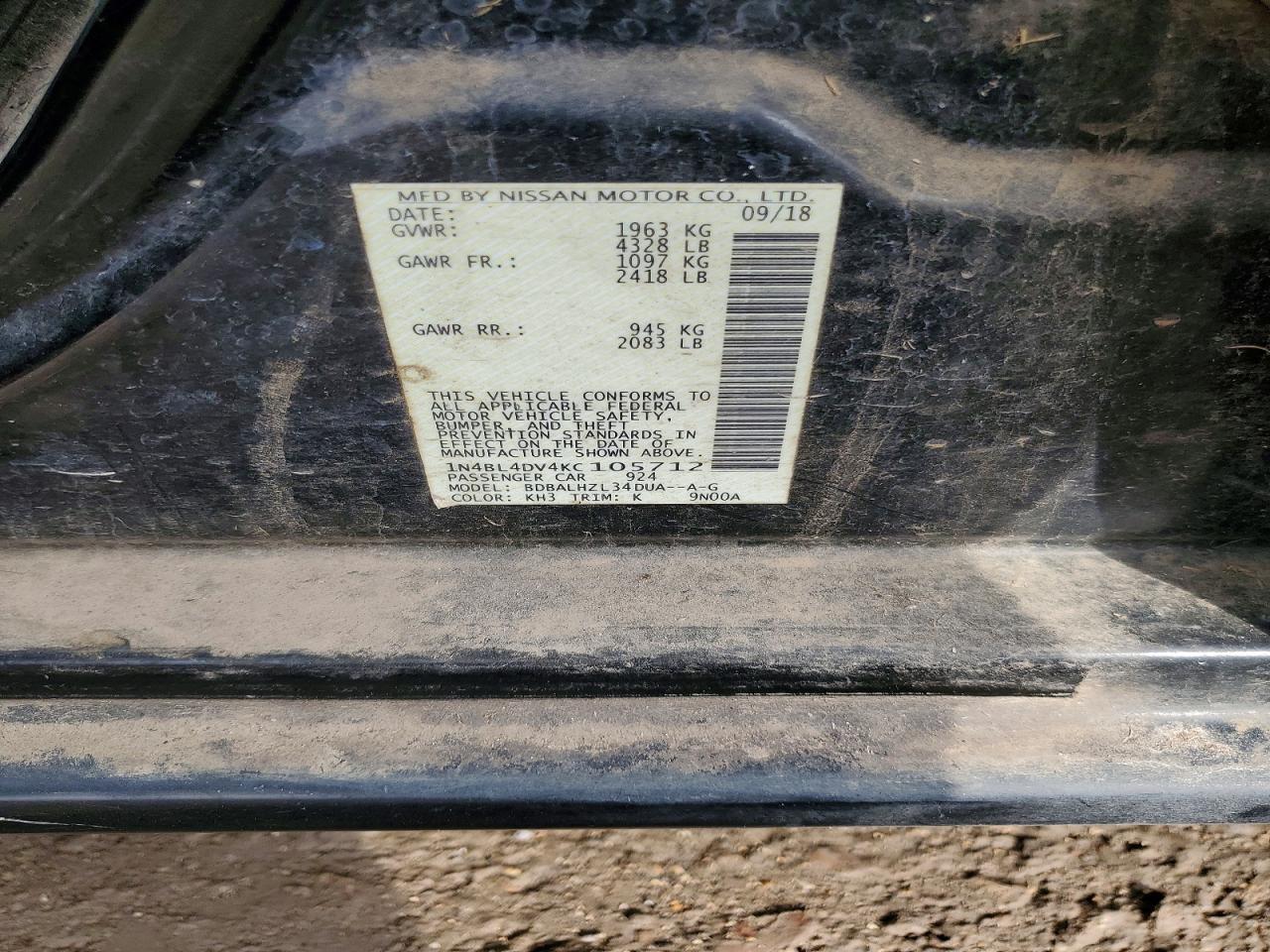 2019 Nissan Altima sv