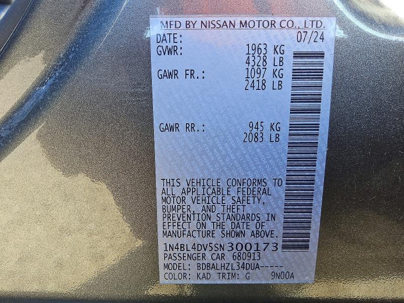 2025 Nissan Altima 2.5 sv