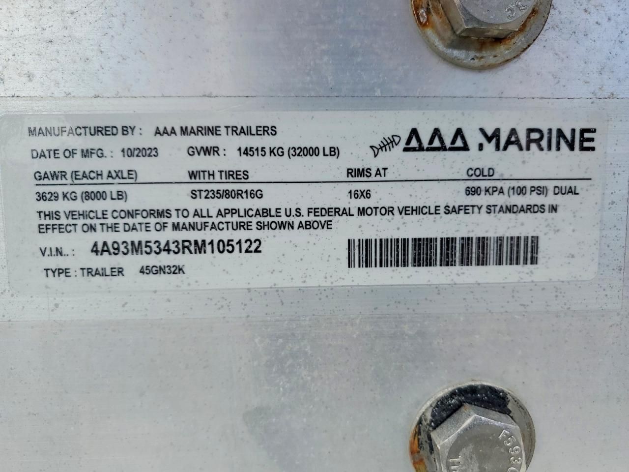 2024 Aaatrilers M45FTADDR