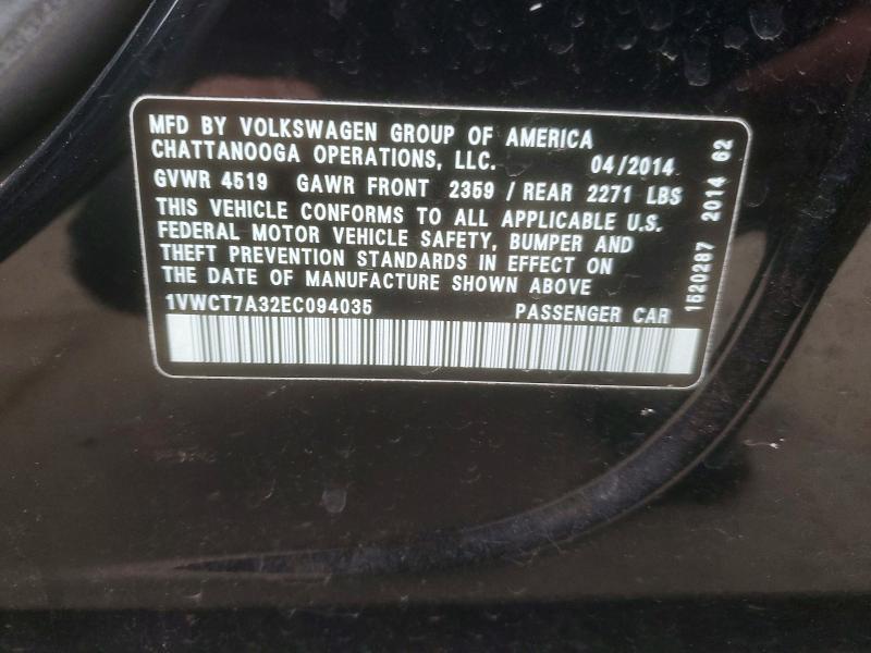 2014 Volkswagen Passat sel
