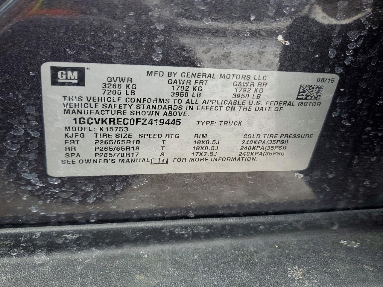 2015 Chevrolet 1500
