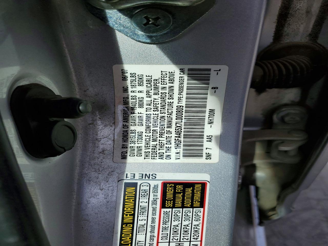 2007 Honda Civic gx