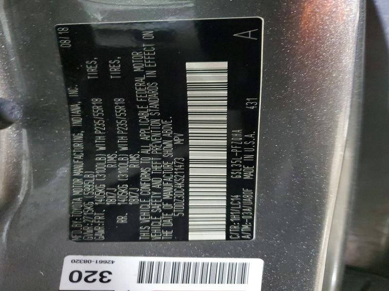 2019 Toyota Sienna xle