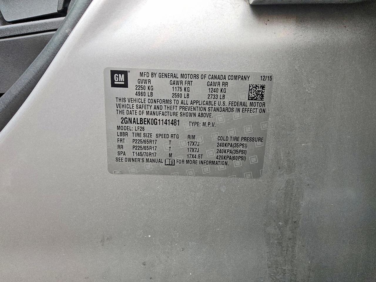 2016 Chevrolet Equinox ls