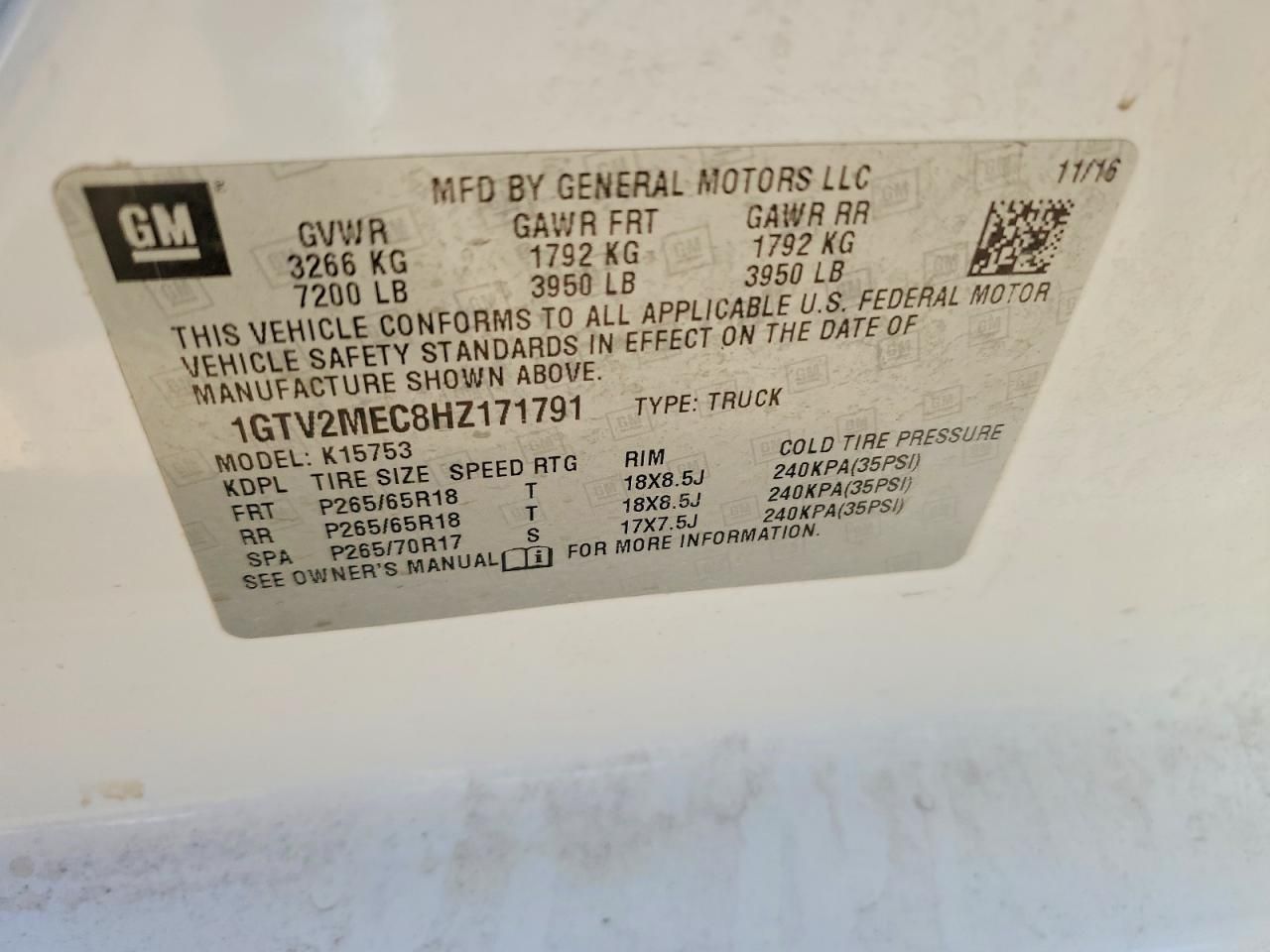 2017 GMC Sierra K1500 SLE