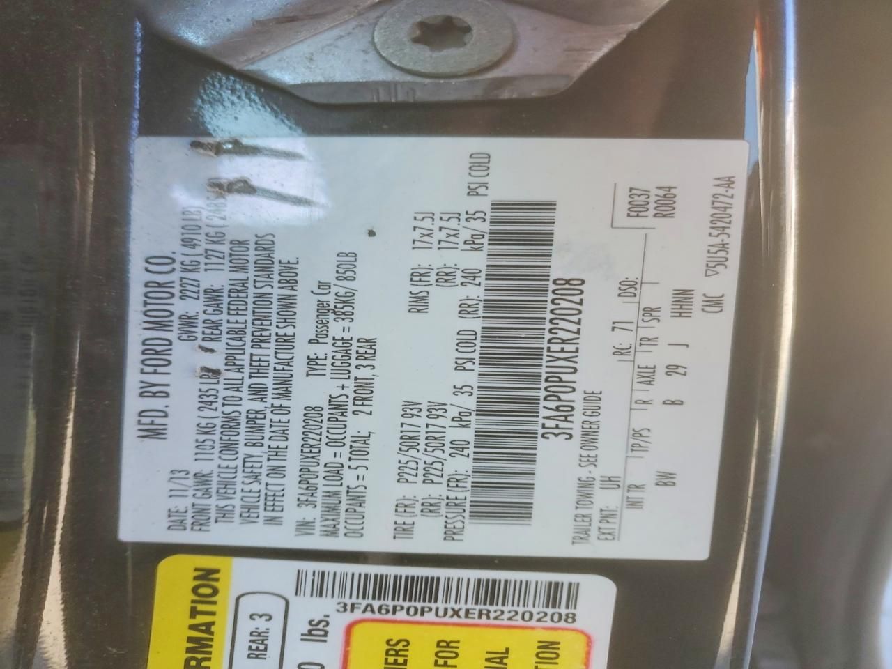 2014 Ford Fusion se Phev