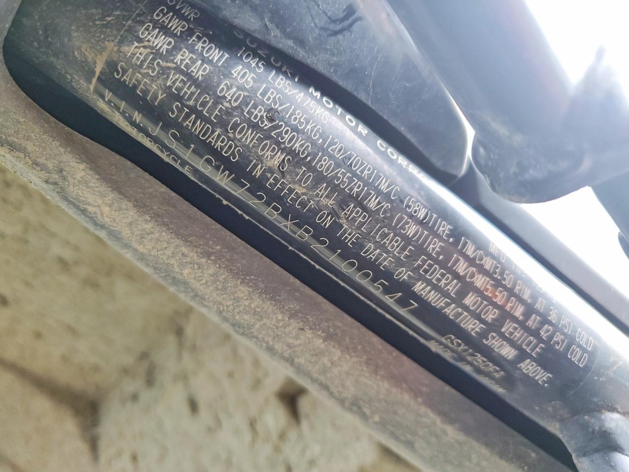 2011 Suzuki GSX1250 F