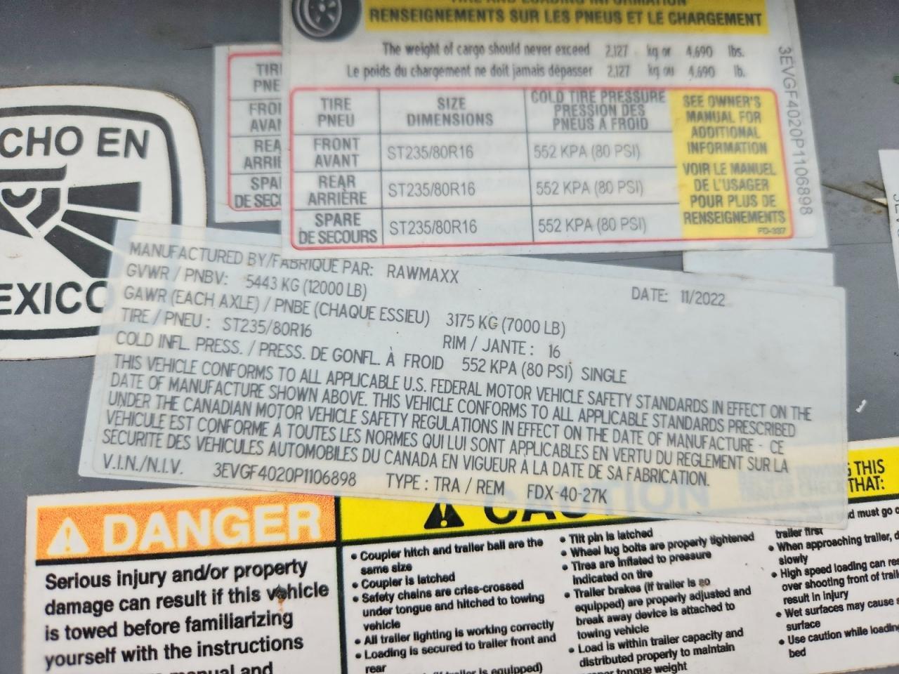 2023 Raw Maxx Flatbed Trailer