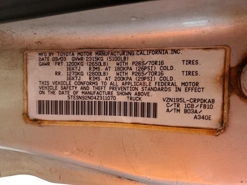 2004 Toyota Tacoma Prerunner V6