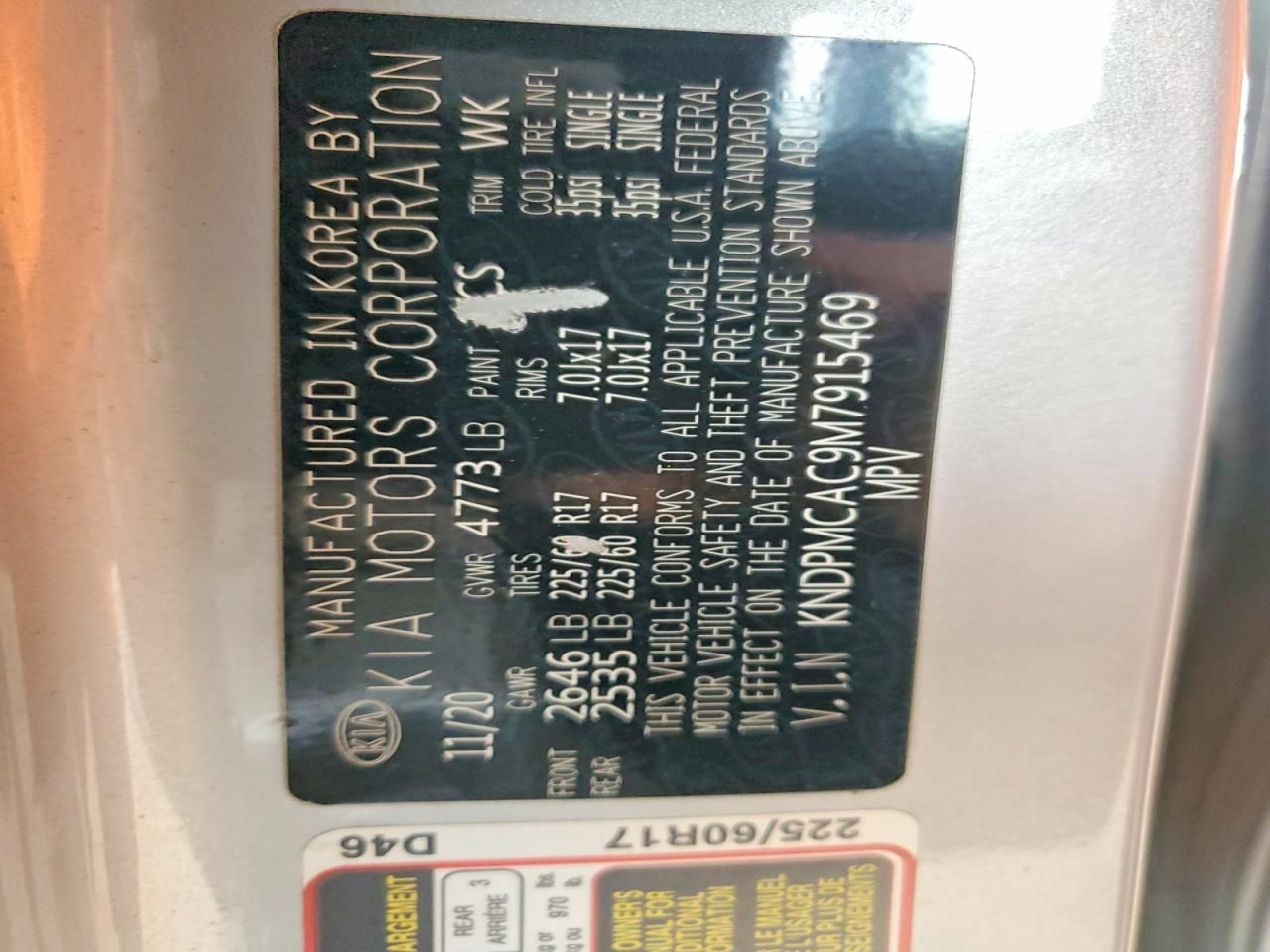 2021 KIA Sportage lx