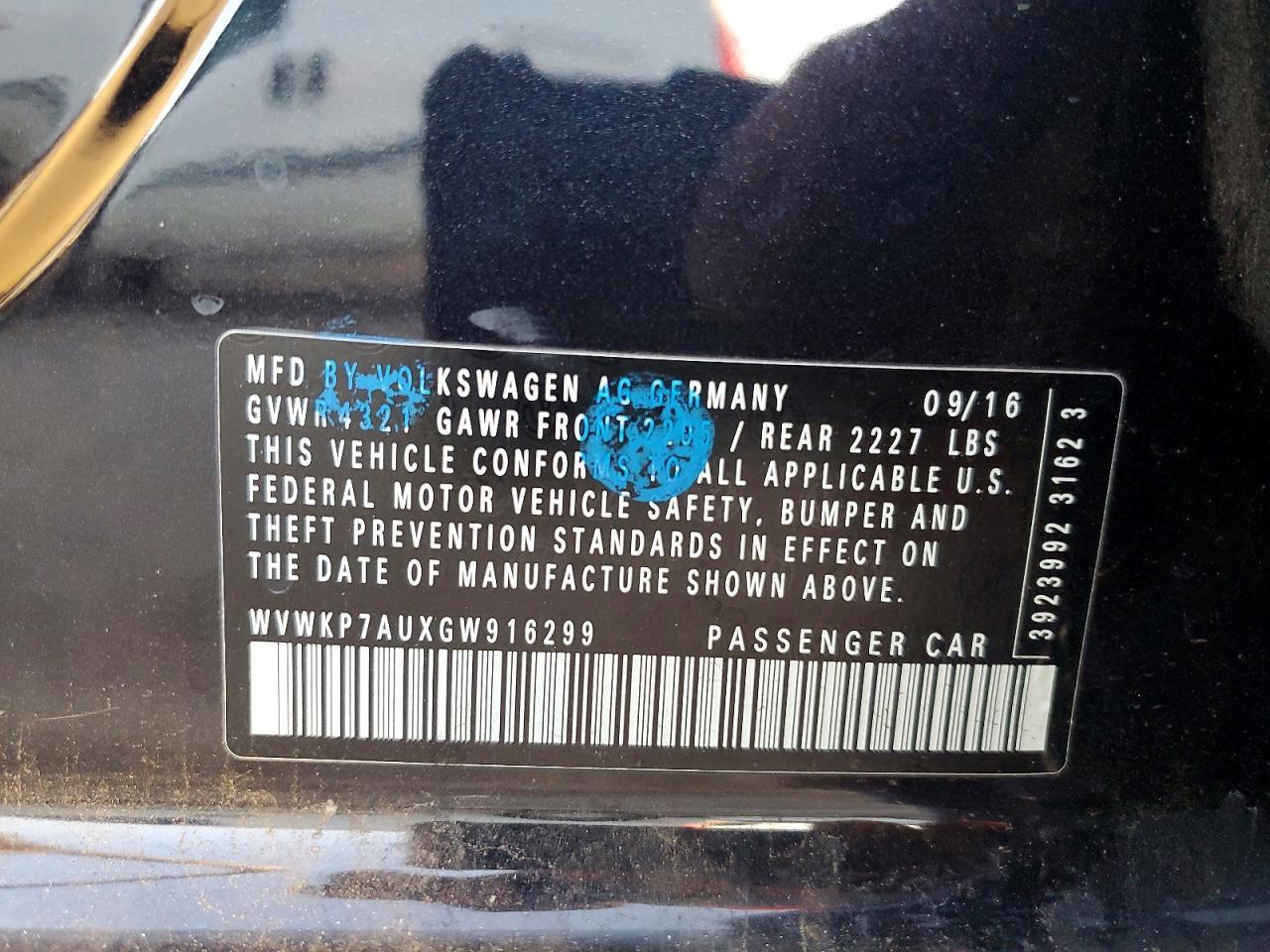 2016 Volkswagen E-golf se