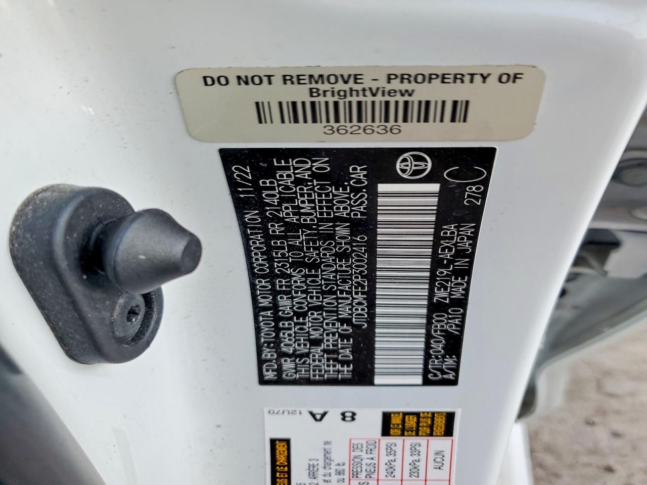 2023 Toyota Corolla le