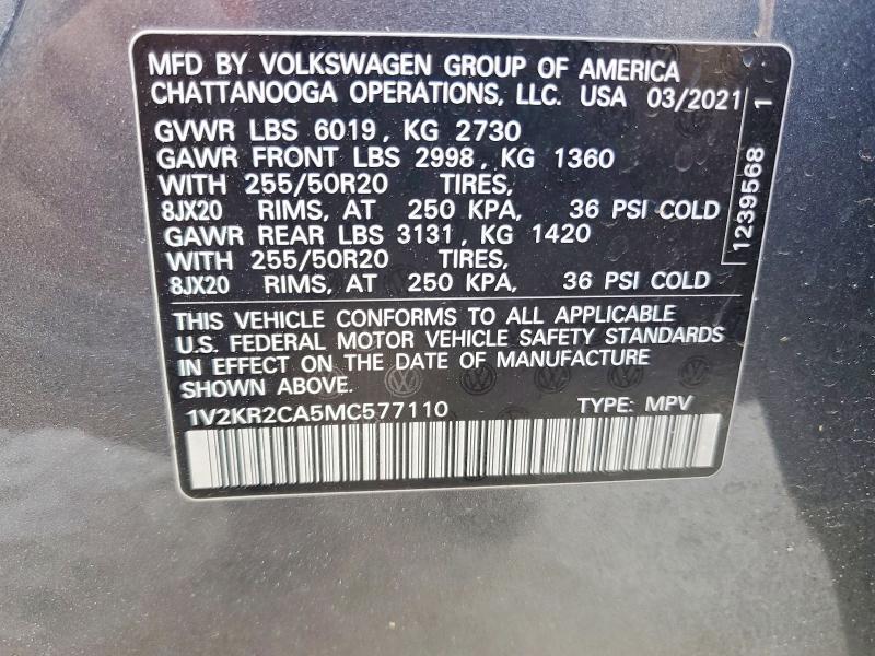 2021 Volkswagen Atlas se