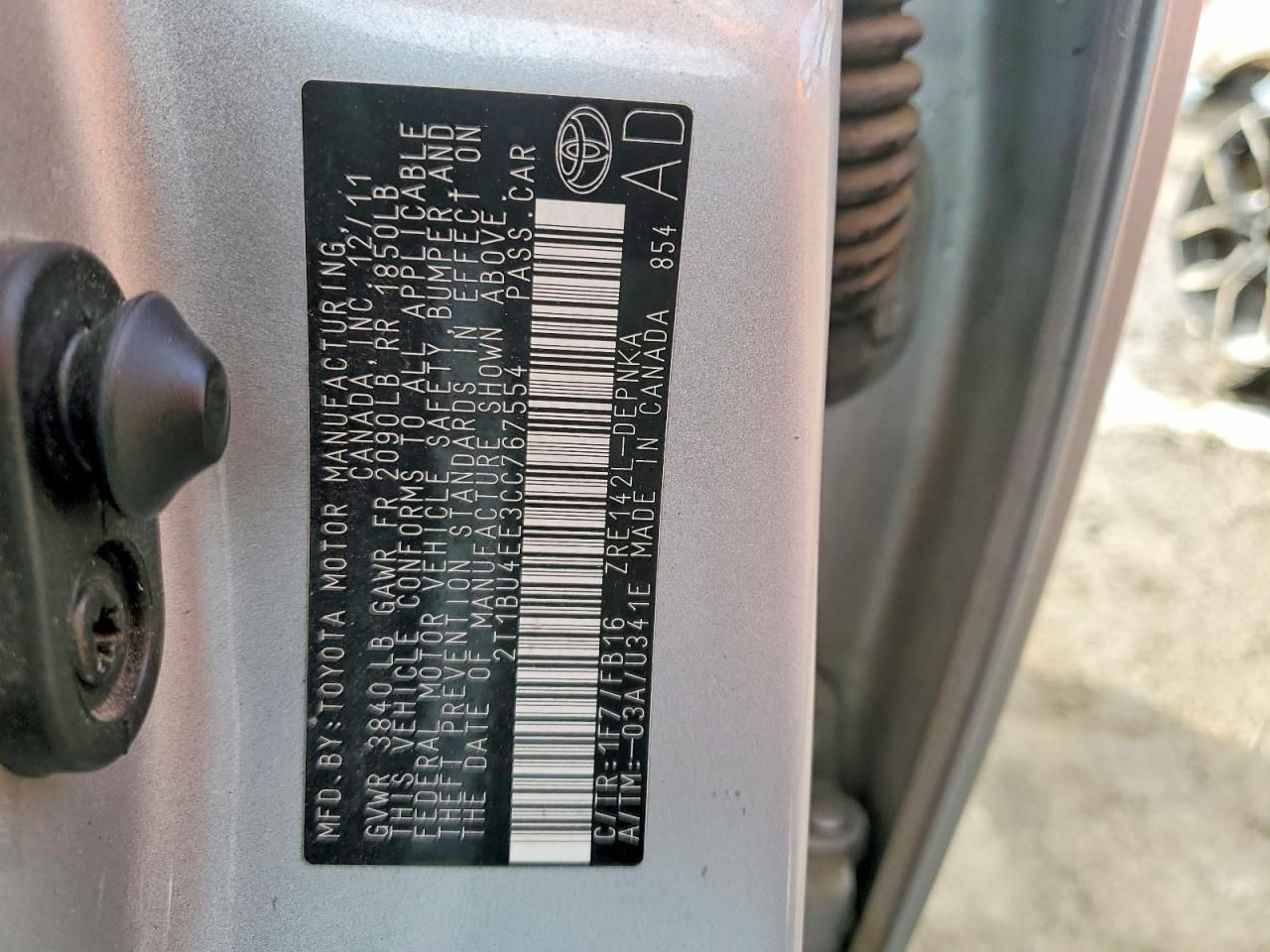 2012 Toyota Corolla Base