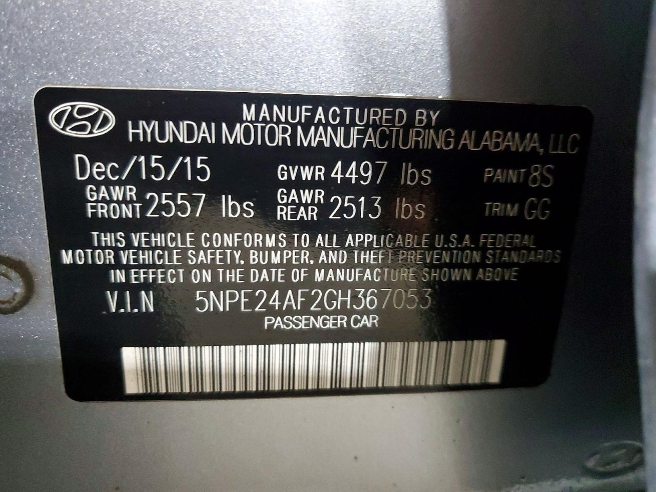 2016 Hyundai Sonata se