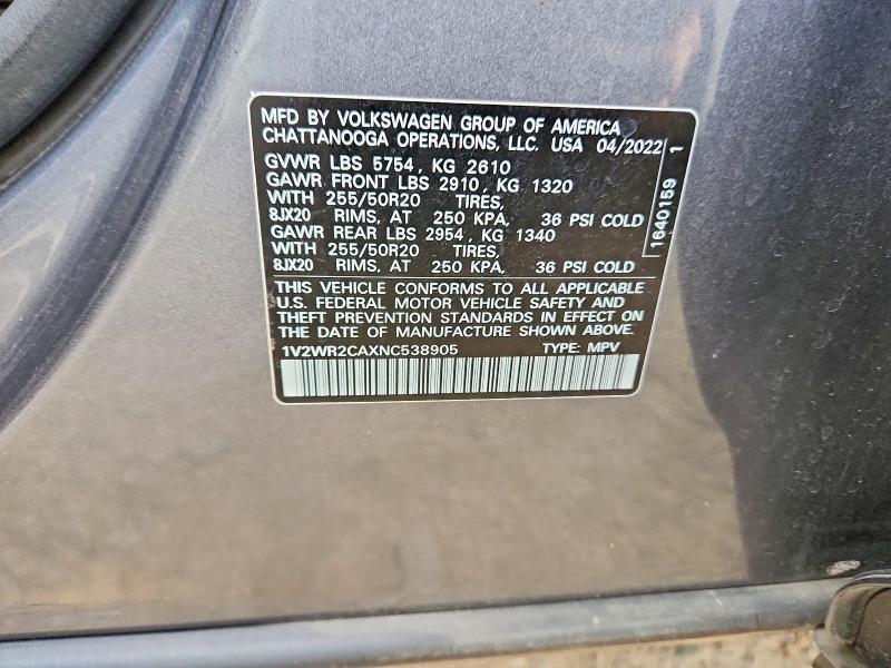 2022 Volkswagen Atlas se