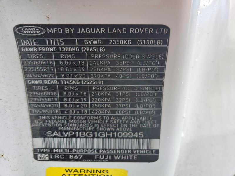 2016 Land Rover Range Rover Evoque se