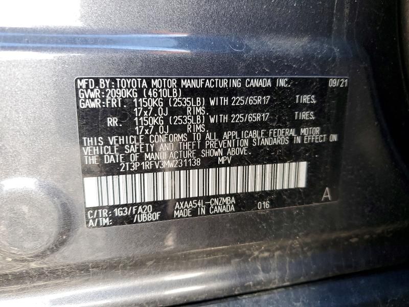 2021 Toyota Rav4 xle