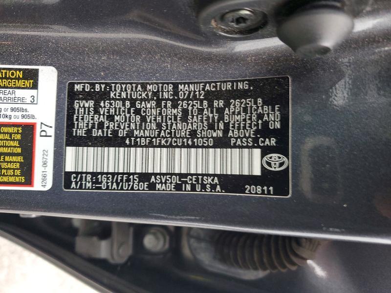 2012 Toyota Camry Base